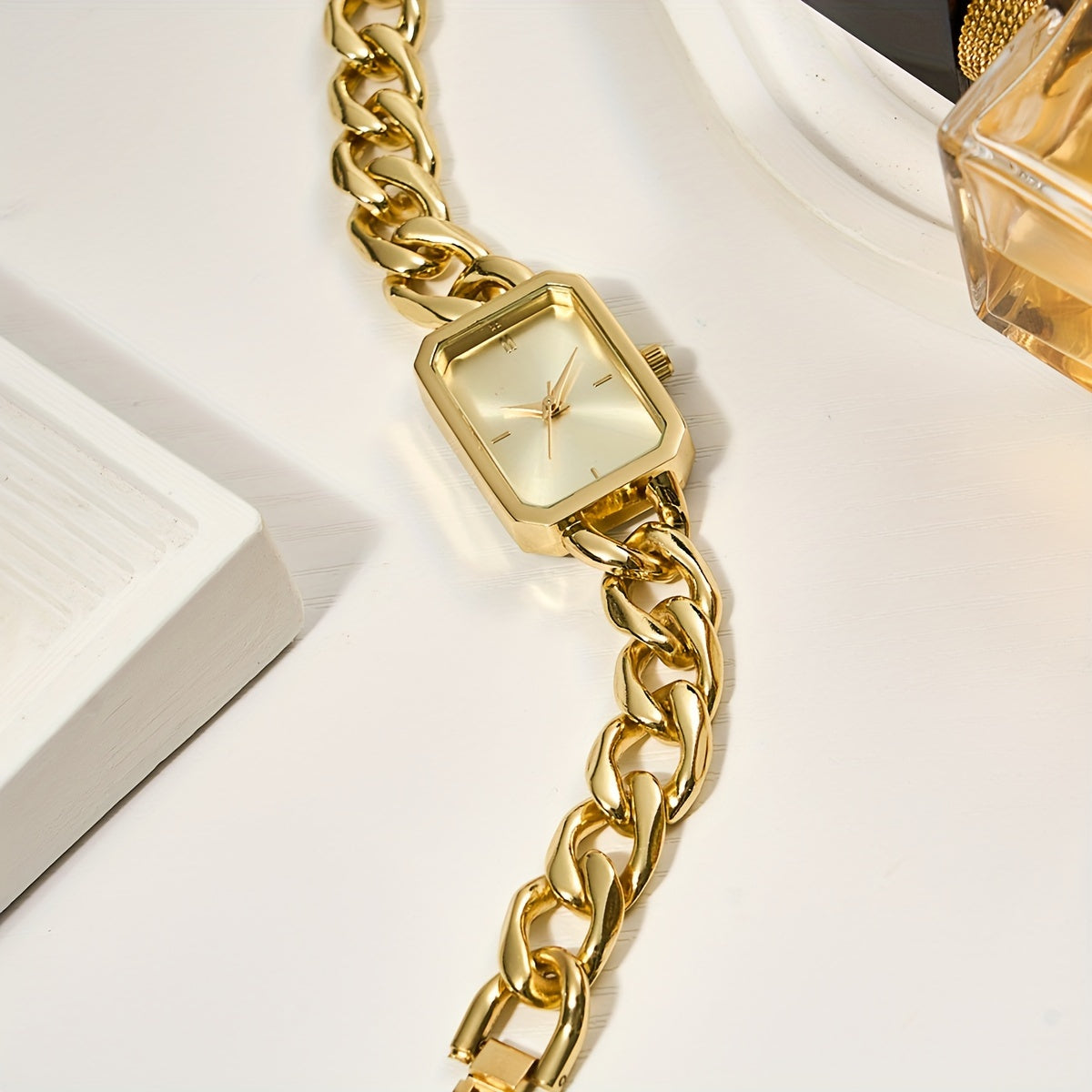 Women's Quartz Watch Gold Silver Tones with Accents Stylish Jewelry