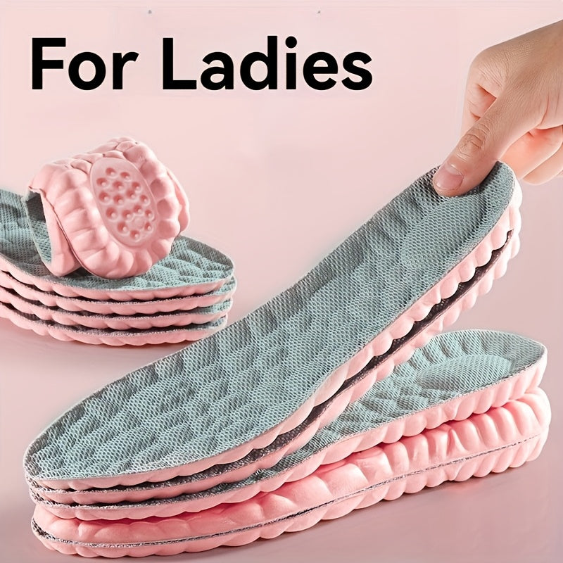 Women's Pink Orthopedic Insoles, Breathable, Sweat-Absorbing, Cut to Fit