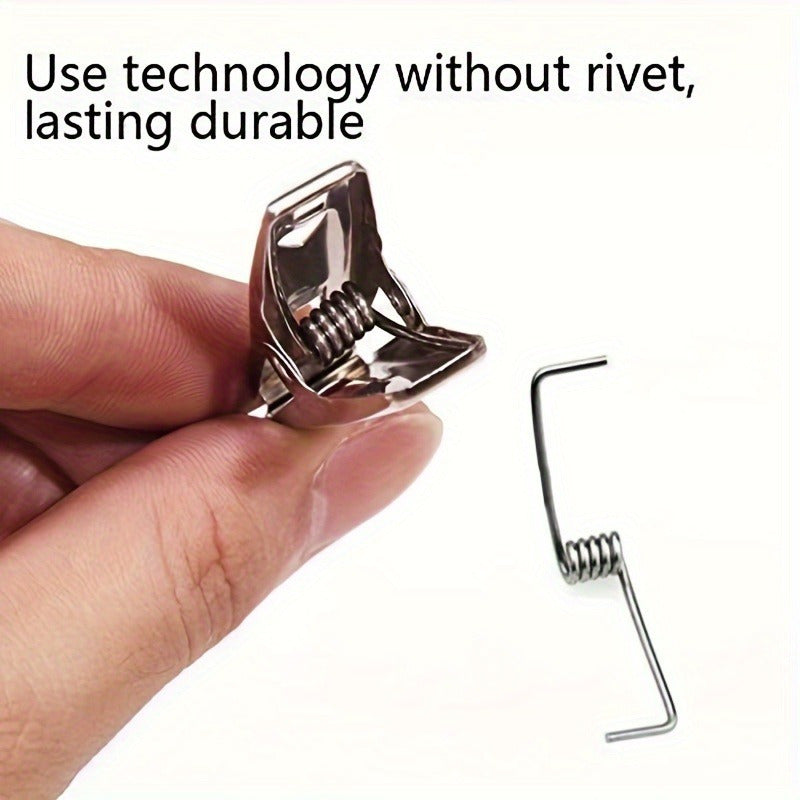 Set of 20 Heavy Duty Stainless Steel Clothespins for Hanging, Food Seals, Photos