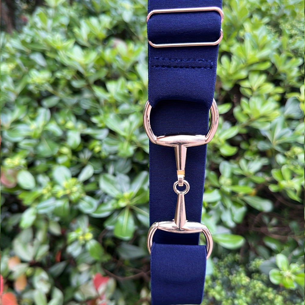 Women's Equestrian Waist Belt with Golden Metal Buckle Fashion Girdle Accessory