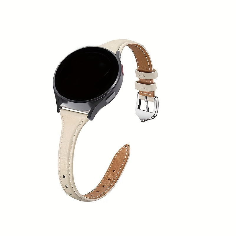 20mm ikki tomonlama kalfskinni soat taqish uchun uzuk, Galaxy Watch 4 5 6 bilan mos keladi