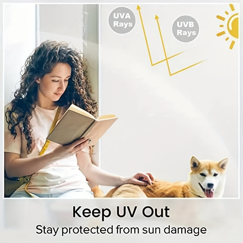 Frosted Glass Window Film Sticker Transparent Privacy Cover for Bathroom Living Room Office