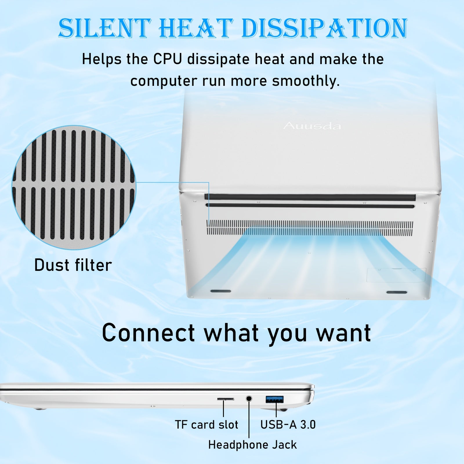 15.6 Inch FHD IPS Laptop with Intel N95 32GB DDR4 1TB SSD Fingerprint Webcam