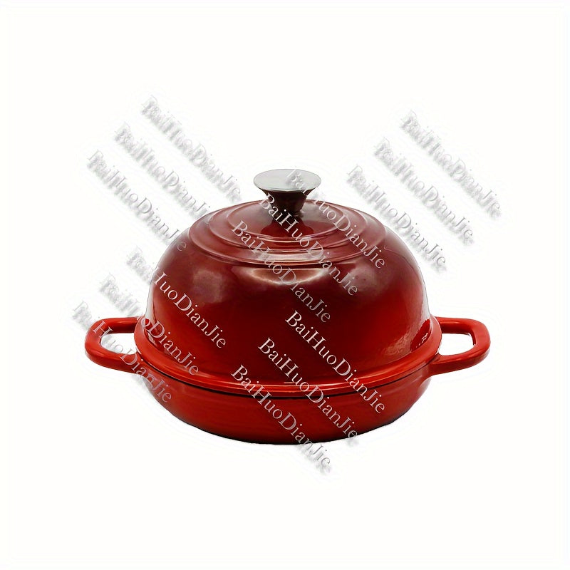 Enamel Cast Iron Loaf Pan with Lid 22.86cm Oven Safe Non-Toxic Durable