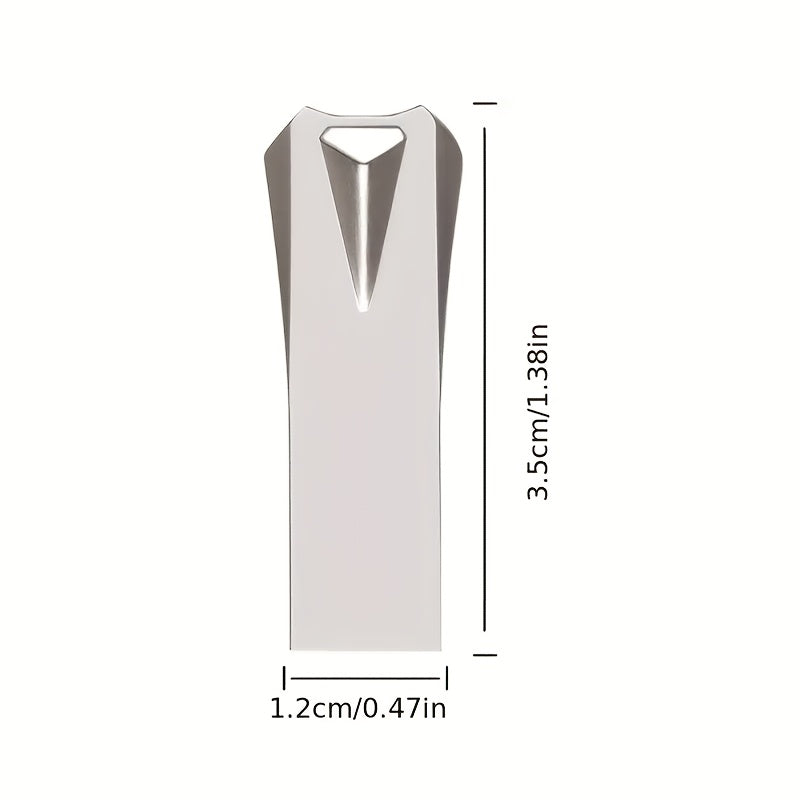 Metal USB 2.0 Flash Drive 4GB to 128GB Shockproof Plug and Play Data Storage