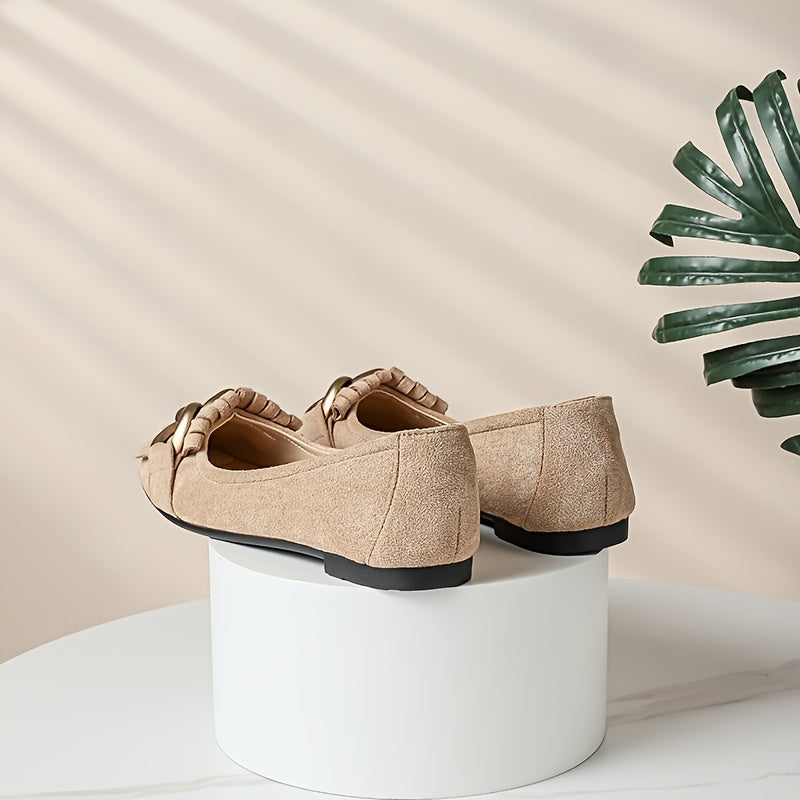 Женские туфли-лодочки Mary Jane на slip-on бежевого цвета из ткани, удобная повседневная обувь