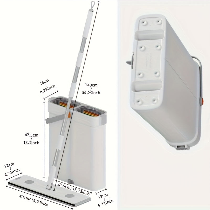 Joybos tomonidan o'z-o'zini tozalovchi tekis mopu tizimi - uy va ofis uchun chelak va mikrofiber pad bilan birga, turli joylar uchun mukammal, masalan, yashash xonasi, yotoqxona, hammom, oshxona va tashqi yuzalar (plastikdan tayyorlangan)