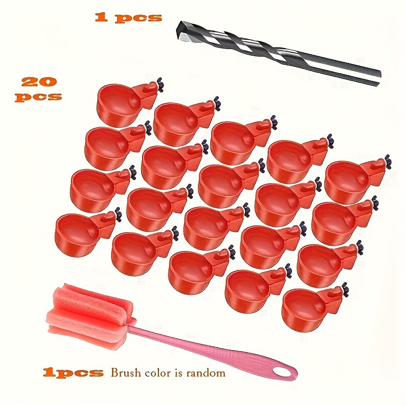 O'z-o'zini to'xtatuvchi dozator bilan avtomatik tovuq suv beruvchi, mustahkam PP materialidan tayyorlangan, fermada parrandachilik uchun