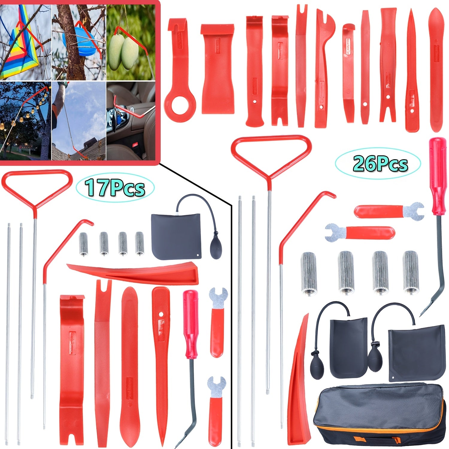 Kit de herramientas de bloqueo de bomba en cuña para coche universal con pinza de alcance largo