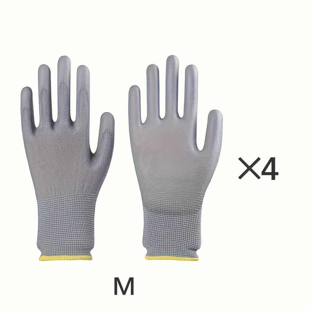 Unisex PU Coated Knitted Gloves Anti-Slip Anti-Static Gardening Work