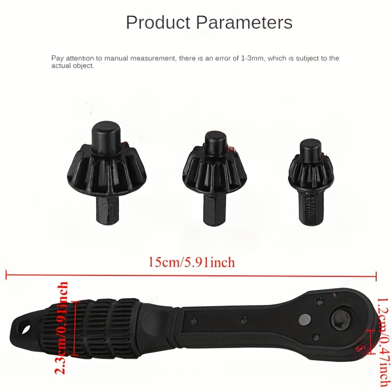 Qalampirli burg'ulash uchun temir burg'ulash kaliti to'plami, 4 dona, tez tormoz, oldinga va orqaga, anti-skid tutqich