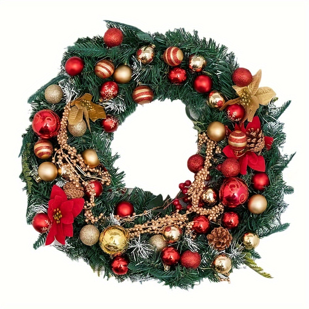 50 Classic Round Plastic Christmas Ornaments for Tree Decoration Holiday Party Supplies