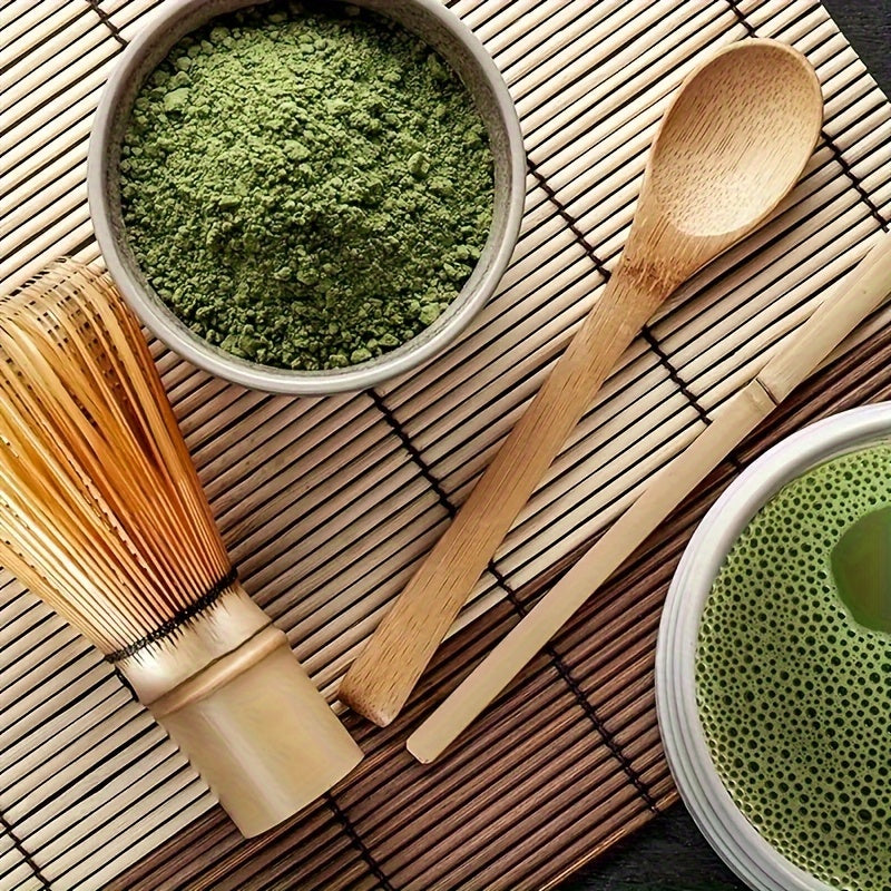 Tea Set with Matcha Whisk Spoon and Teaspoon for Traditional Matcha Preparation