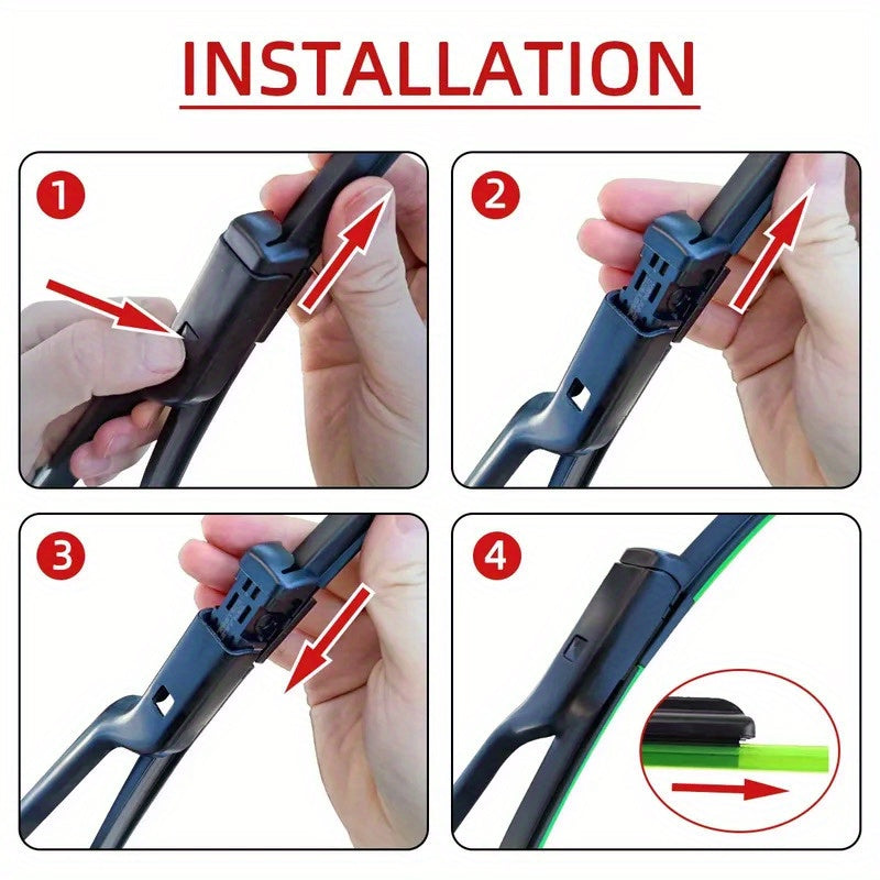 Universal Car Wiper Blades 66cm and 36cm Windshield Cleaning Accessories