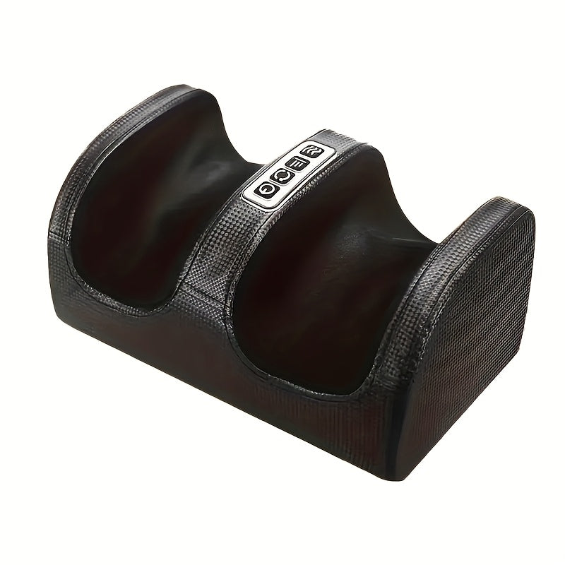 Qora tuzilishga ega va qizil yurak shaklidagi sharlari bilan jihozlangan Plugpowered isitiladigan oyoq massajchisi, qon aylanishini yaxshilash va dam olish uchun Ota kuni yoki Ona kuni uchun ideal sovg'a.