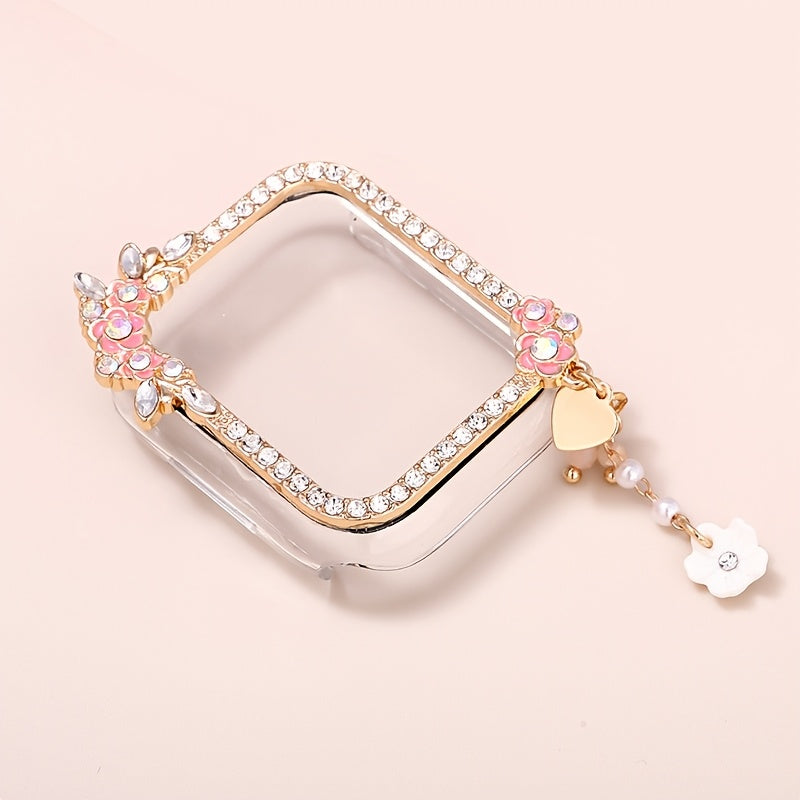 Protective Watch Case for Apple Watch SE/9/8/7/6/5/4/3/2/1 with Tempered Screen Protector and Hard Case in Gold Silver Rose Gold