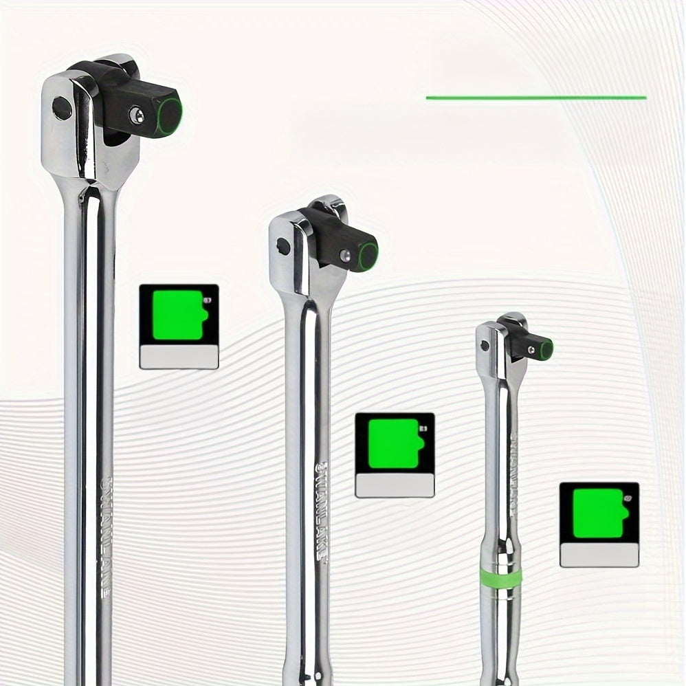 6-Piece Heavy Duty Breaker Bar Set 1/4, 3/8, 1/2 Inch Drive Steel