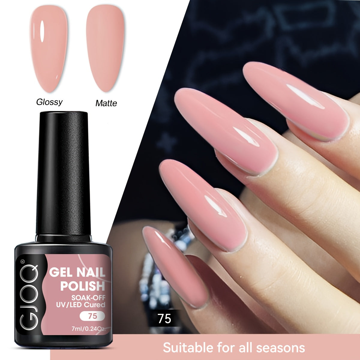 Gel Nail Polish Pink Purple Glitter Soak Off LED Manicure All Seasons