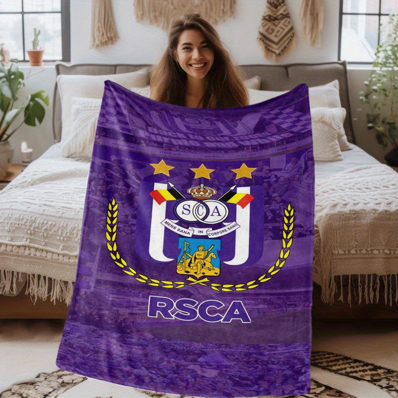 Digital Printed Flannel Blanket Soft All-Season Sofa Bed Polyester