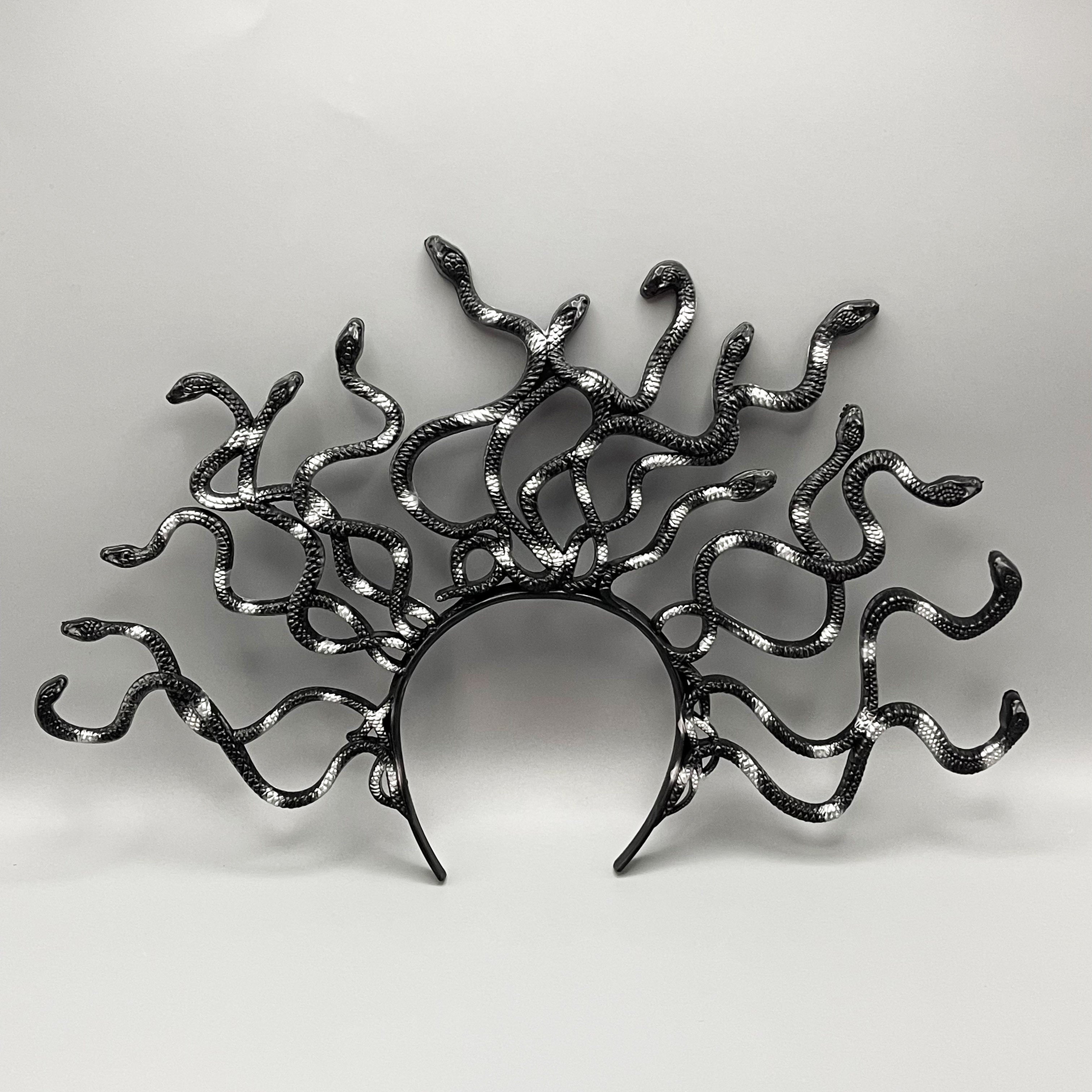 Medusa Snake Headpiece Plastic Costume Accessory for Halloween and Christmas Parties