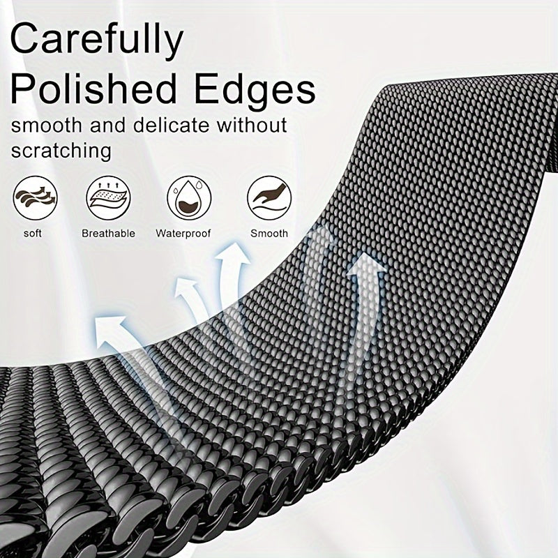 Stainless Steel Mesh Milanese Loop Watch Band Compatible with Apple Watch Ultra Series 4-10 44mm 49mm Men Women