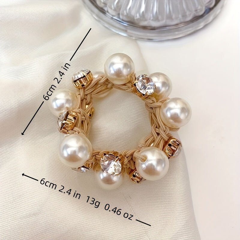 Ayollar bohem uslubidagi to'qilgan marjonli soch bog'lamlari to'plami, bir rangli jerse, rhinestones