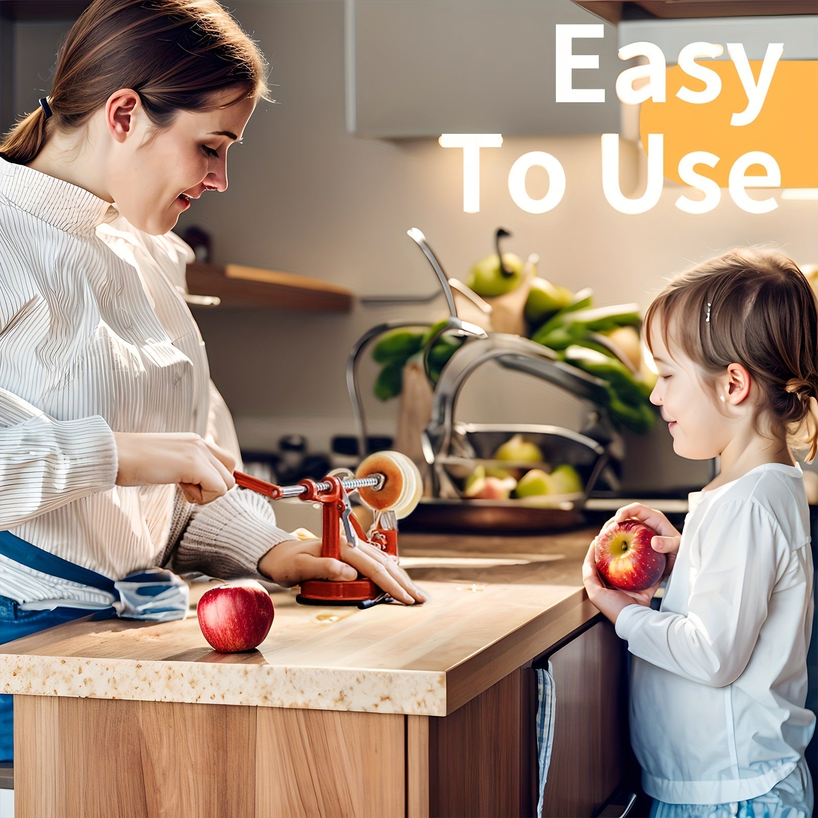 Stainless Steel Kitchen Gadget Peeling Slicing Coring Apples Pears Potatoes