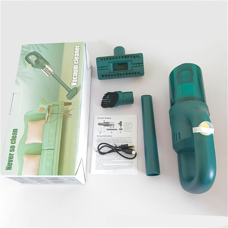 Головки щеток 3-в-1, беспроводной пылесос высокой мощности с портативным, низким уровнем шума, однокнопочным управлением, аккумулятором на литиевых батареях. Идеально подходит для использования дома и в автомобиле. Отличный подарок для дома и автомобиля.