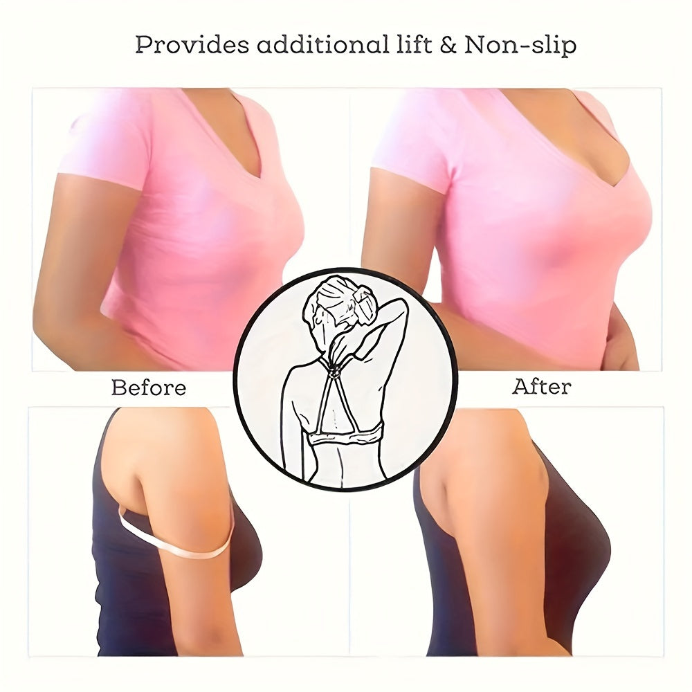 Women's Floral Bra Strap Clips Invisible Non-slip Seamless Accessories