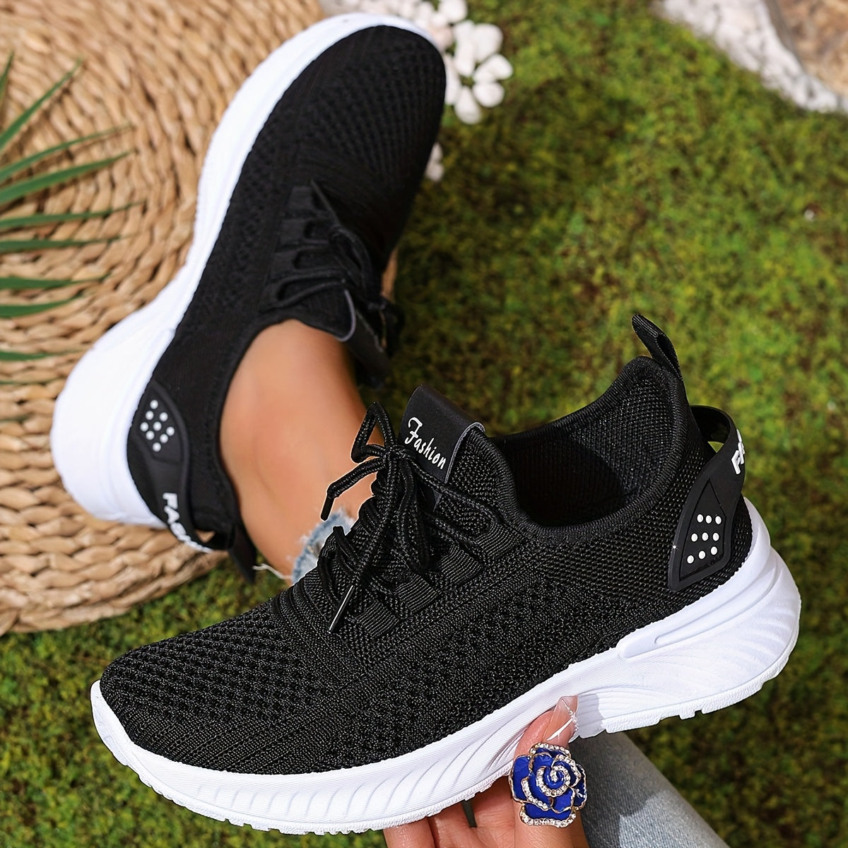 Women Breathable Knit Sneakers Lightweight Casual Walking Shoes in Multiple Colors