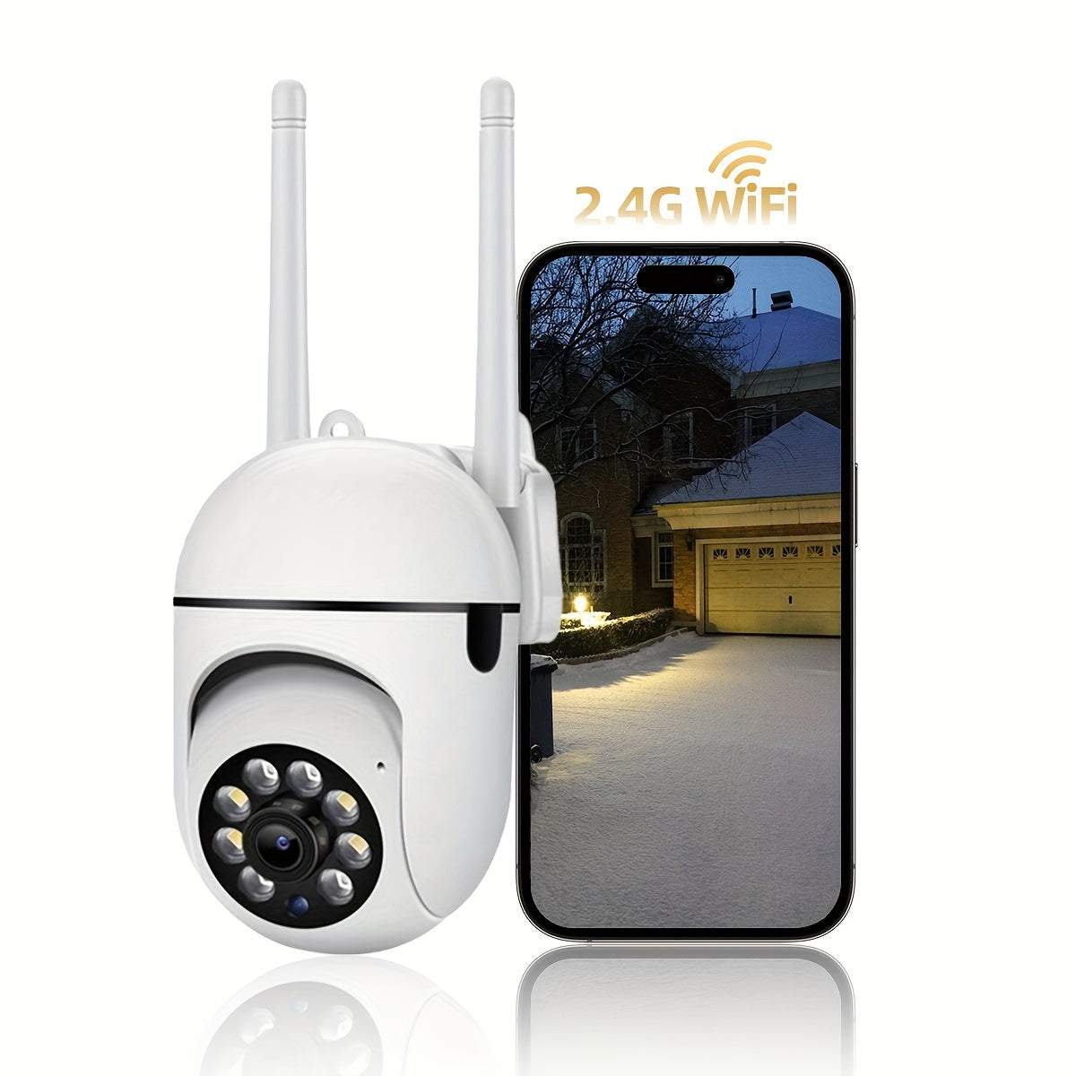 Wireless Indoor Security Camera 1080P HD PTZ Two-Way Audio Motion Detection WiFi App Control Apple HomeKit Wall Mount