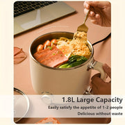 1.8L Маленький многофункциональный электрический горячий горшок для приготовления пищи и паровой обработки в общежитиях, лапша
