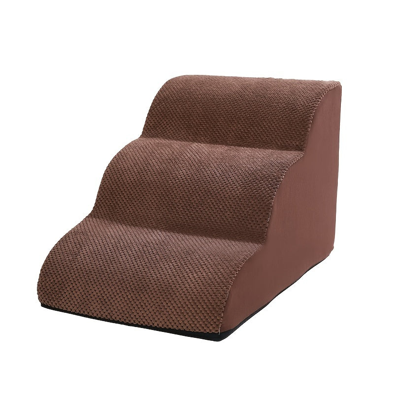 Изогнутый собачий трап для высоких кроватей и диванов, нескользящая моющаяся ткань, для маленьких и средних собак, внутренние ступеньки для домашних животных