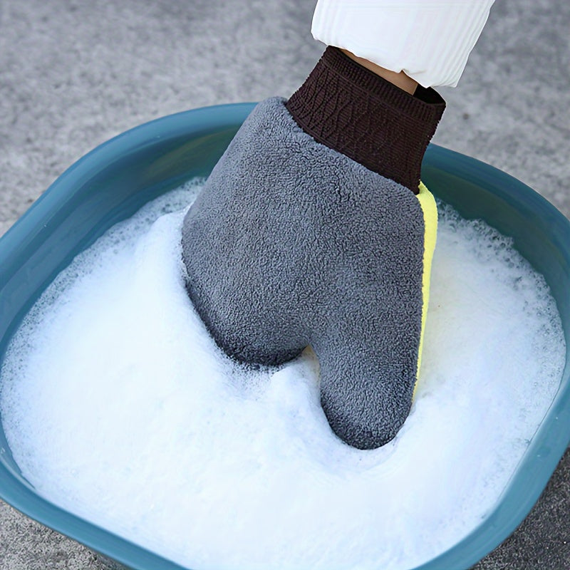 Microfiber Car Wash Mitt Double-Sided Non-Scratch Ultra-Fine Lightweight