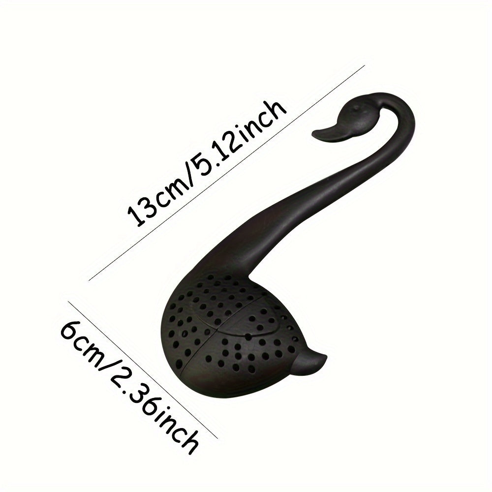Plastic Swan-Shaped Mini Tea Infuser, Loose Leaf and Blooming Tea Strainer