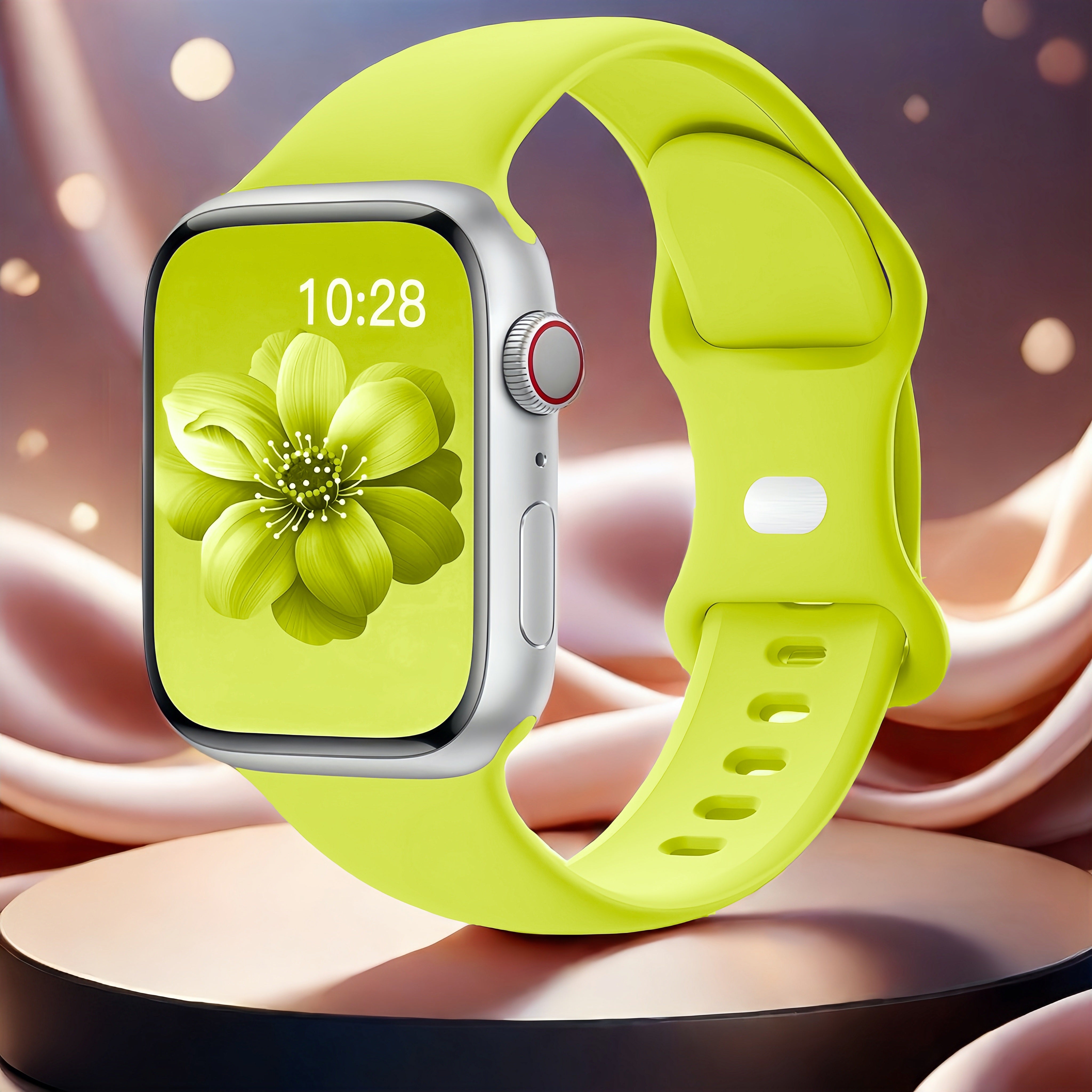 Silicone Sports Watch Band for Men Women Compatible with Apple Watch Series 1-8 Ultra SE 38mm-49mm Waterproof Replacement