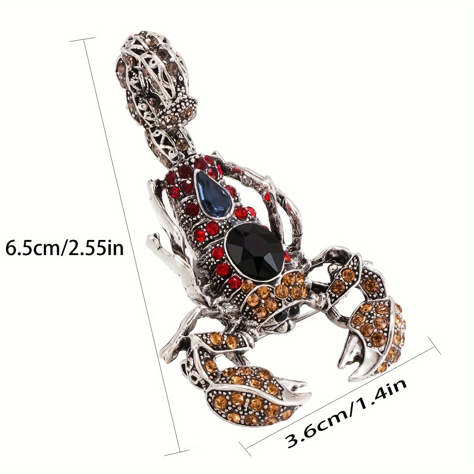 Men's Animal Brooch Rhinestones Zinc Alloy Trendy Multi-Purpose Accessory