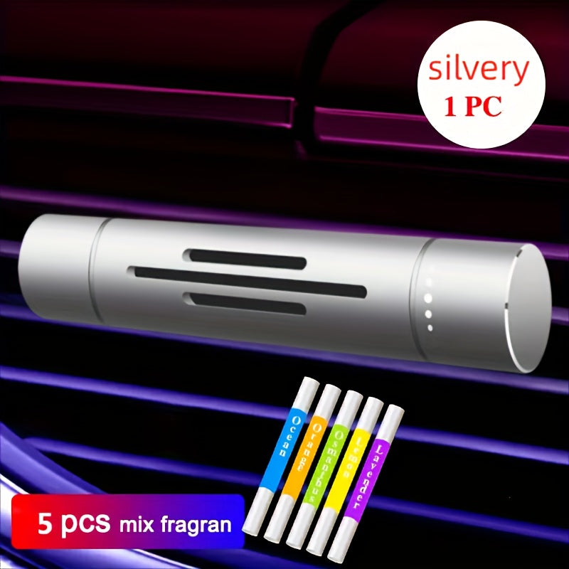 Avtomobil ventilatsiya klipi diffuzeri 5 ta aromat tayoqchasi bilan asosiy yog'li havo tozalovchi