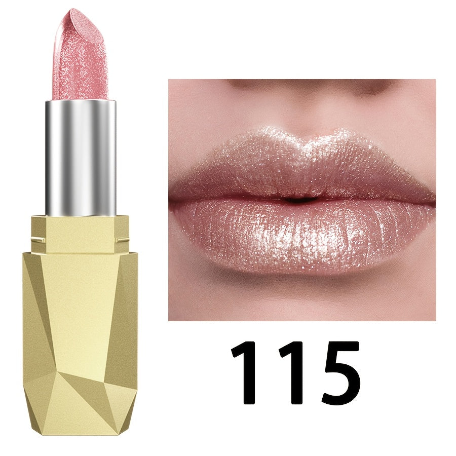 Pintalabios perlescente para mujer, de alta pigmentación, no se desvanece, con gloss hidratante