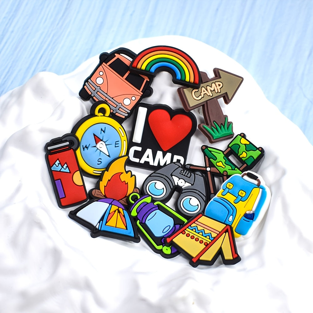 Unisex PVC Camping Shoe Charms Set for Sandal Decoration Wholesale