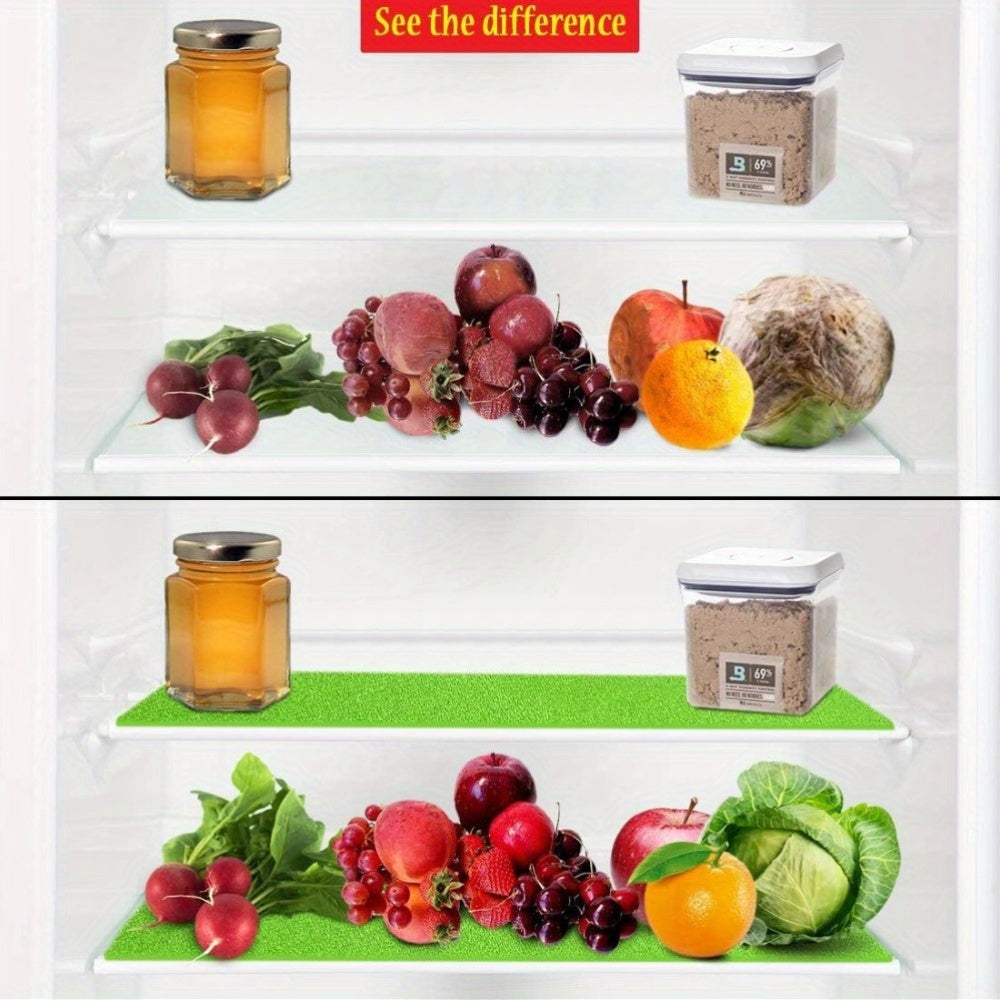 Set of 5 Reusable Fruit and Vegetable Freshness Mats for Refrigerator Drawers