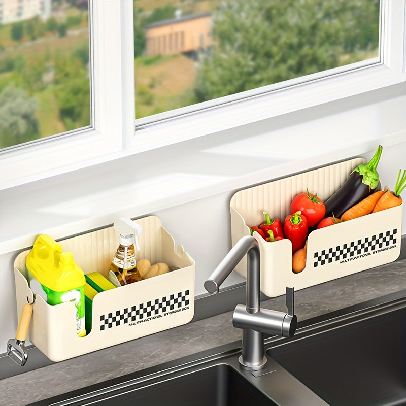 Shaffof oshxona saqlash qutisi piyoz, zanjabil, sarimsoq va devorga osib qo‘yiladigan hammom tashkilotchisi uchun