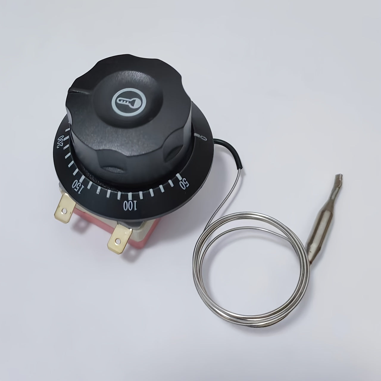 Plastik knop va metall sensor shnuri bilan 2-pin harorat nazoratchisi oshxona texnikasi uchun