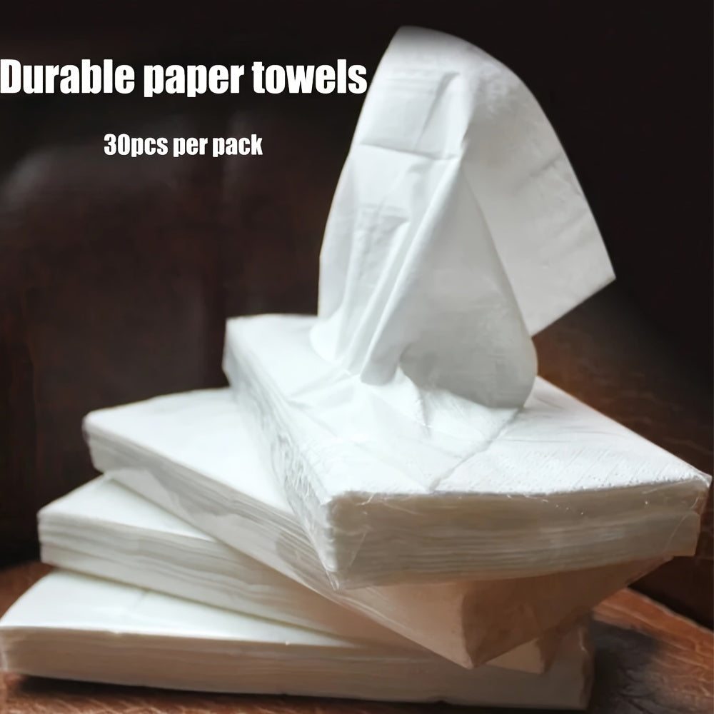 4pcs White Car Tissue Refills 30 Sheets 2-Ply Pulp for Vehicle Home Office