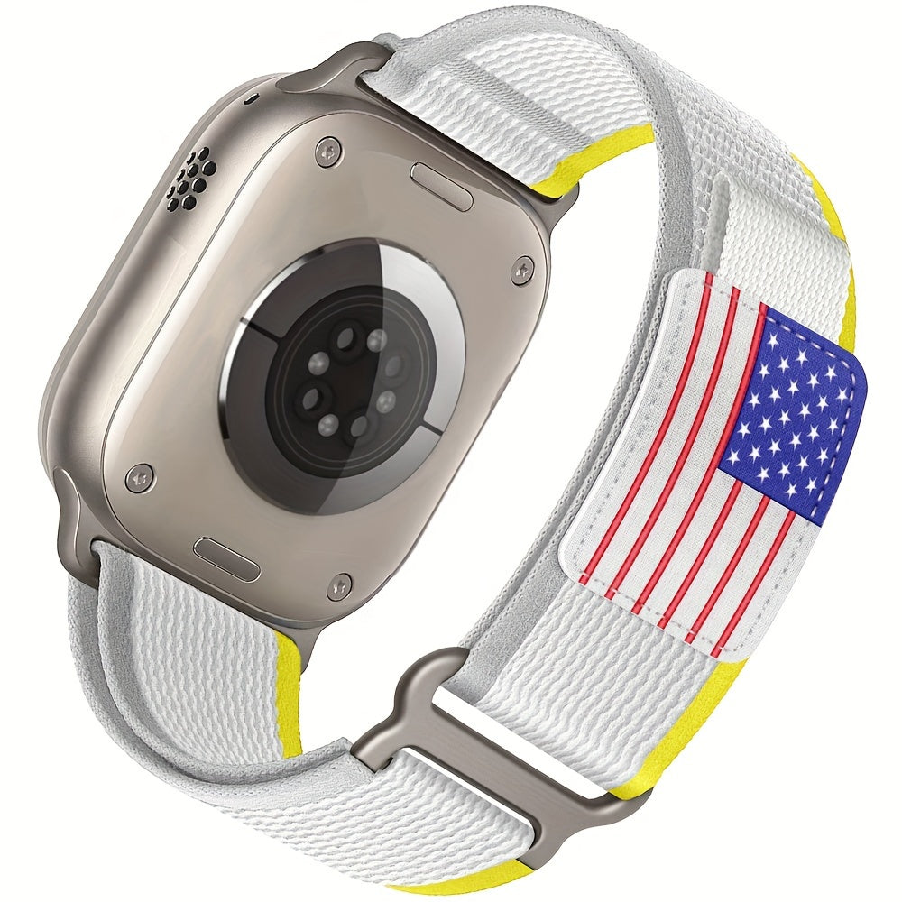 Correa de reloj de nylon de doble articulación para Apple Watch Series 1-9, banda de nylon deportivo con hebilla de metal