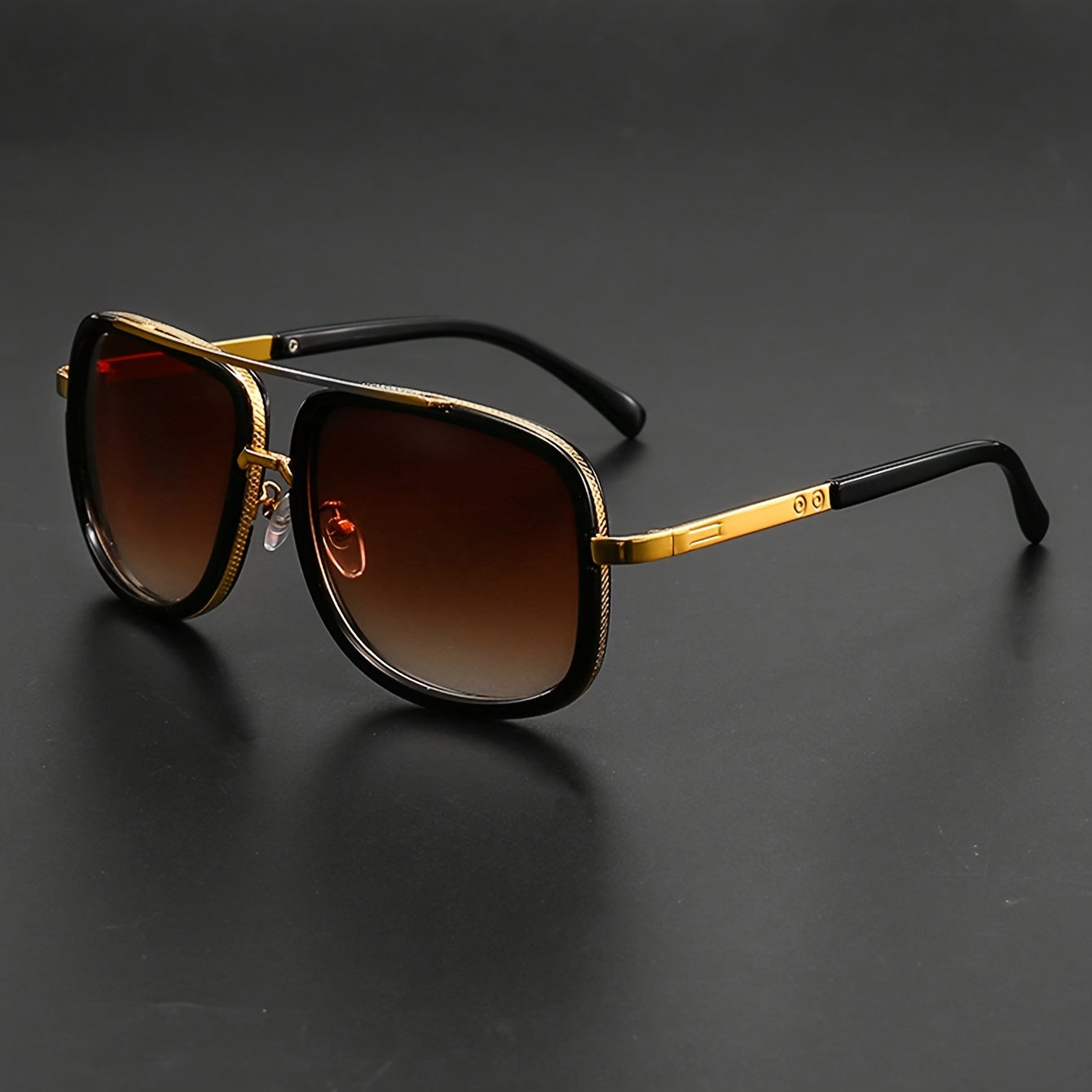 Men's Casual Metal and Acetate Glasses with PC Lenses for Outdoor Activities