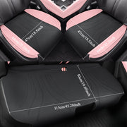 3Pc Synthetic Faux Leather Saddle Seat Cushions for Car All-Season Comfort