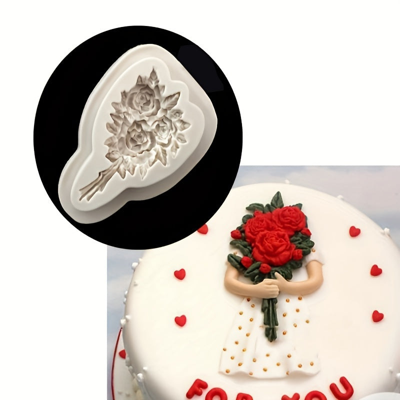 3D Silicone Flower Garland Mold for Cake Decorating Mini Candy Fondant Baking Tools