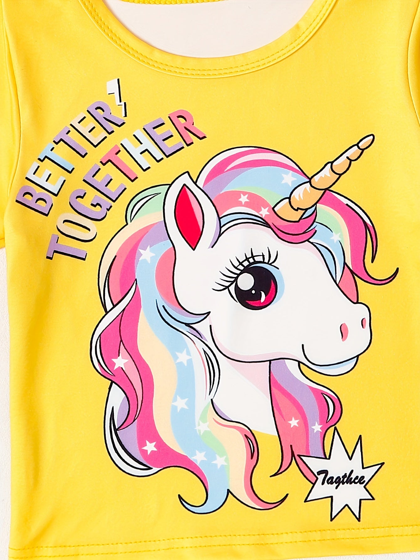 Детский комплект из короткого рукава и джоггера для девочек с животным принтом для активного отдыха