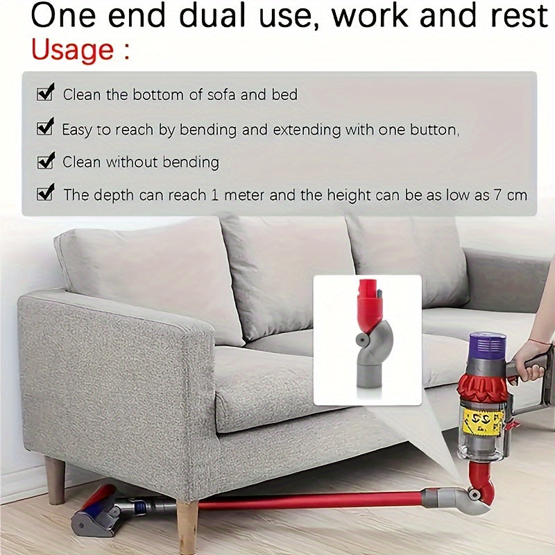 Dyson V7-V11 tezkor chiqarish pastki adapterini oling, bu mustahkam plastik polni tozalash vositasi aksessuaridir.